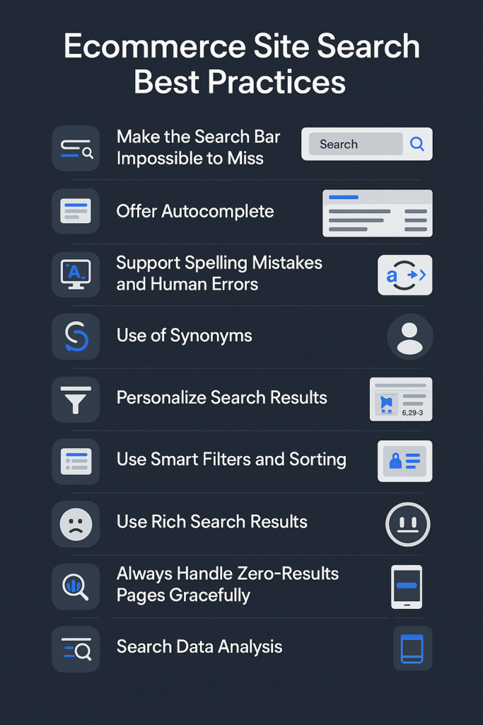 ecommerce site search best practices 