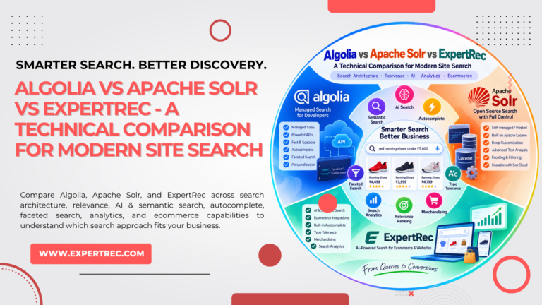 Algolia vs Apache Solr vs ExpertRec