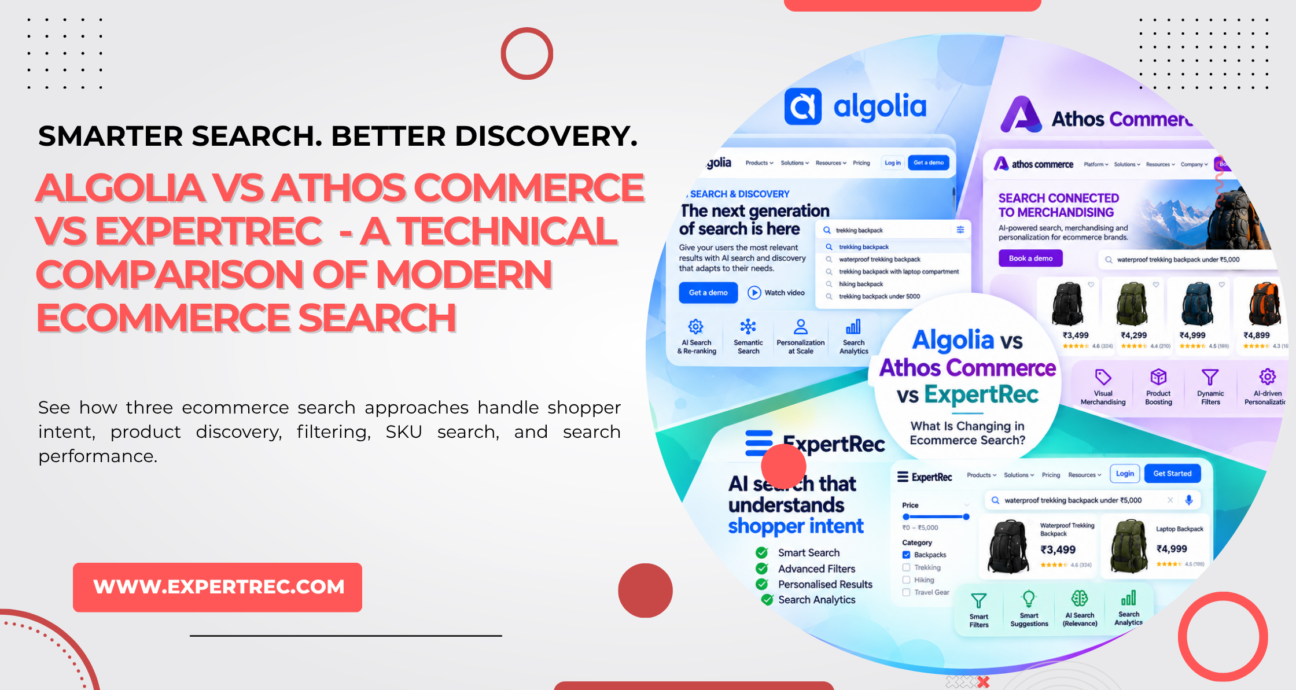 Algolia vs Athos Commerce vs ExpertRec